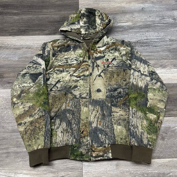 Mossy Oak Mountain Country Camouflage Men M Insulated Hunting Camo Bomber Jacket - Picture 1 of 8